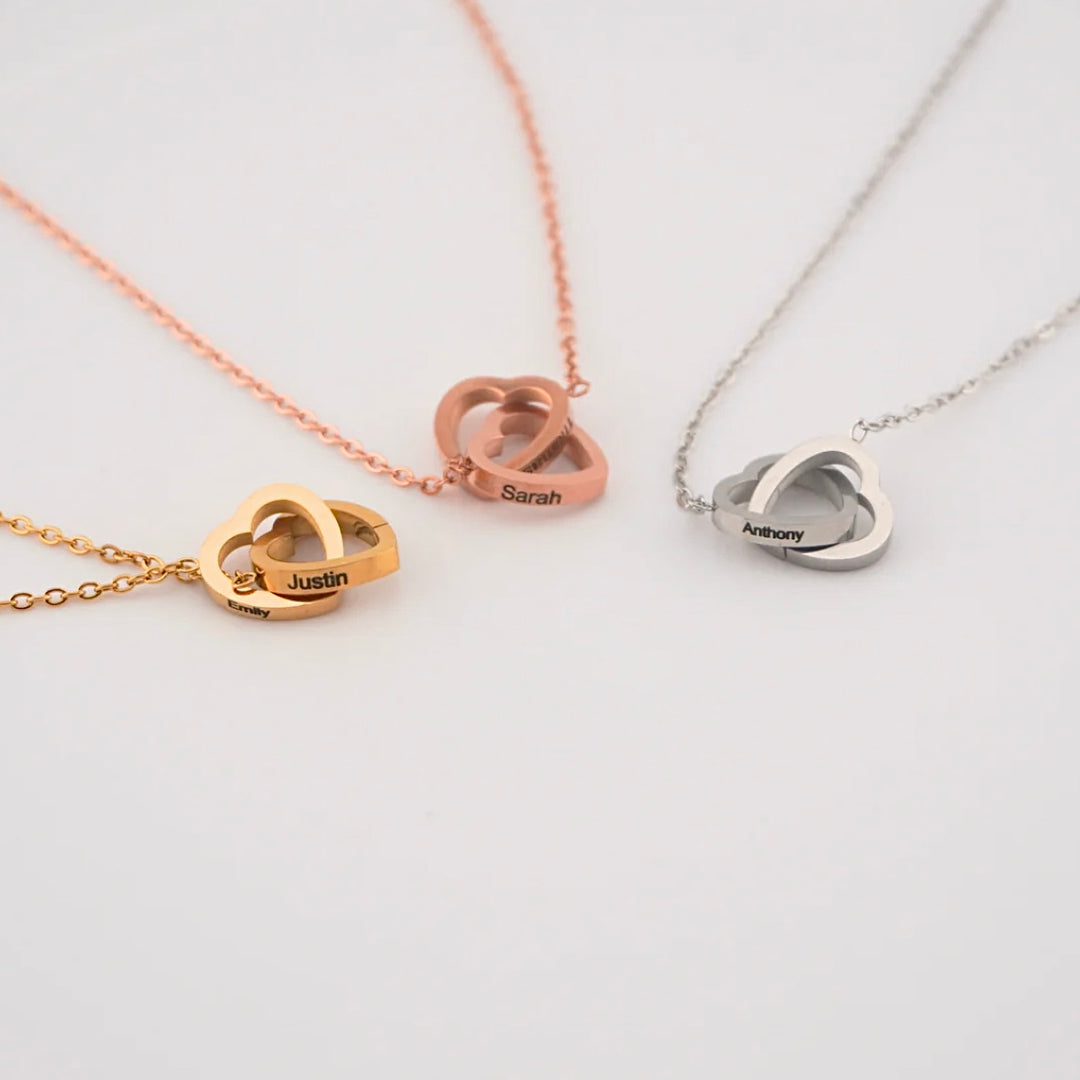 Rose Bear W/ Forever Rose & Heart Necklace