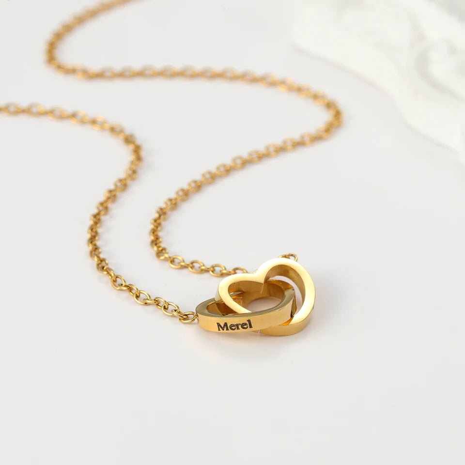 Eternally Preserved Rotating Rose Box - W/ Engraved Heart Necklace